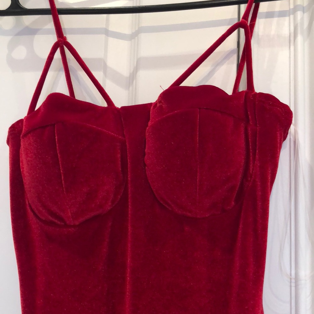 Gorgeous suede red dress